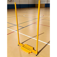 Équipement pour installations sportives commerciales, structure en métal robuste, structure stable, poteau de filet de badminton à double colonne pour tournoi
