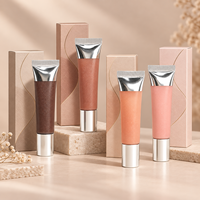 Baume à lèvres hydratant et brillant au goût de fruits avec logo personnalisé, baume à lèvres hydratant à paillettes, maquillage à marque privée, baume à lèvres au peptide