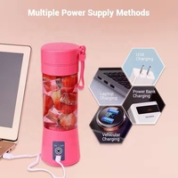 Presse-agrumes personnel USB de 300 ml, presse-agrumes portable, mixeur pour fruits, mixeur pour fruits domestique, six lames, rechargeable, machine à mélanger les fruits