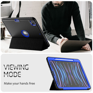 Housse de tablette Anti-chute en cuir PU pour <span class=keywords><strong>iPad</strong></span> Pro 12.9 2022, étui robuste antichoc avec fente pour crayon - Product Image 4