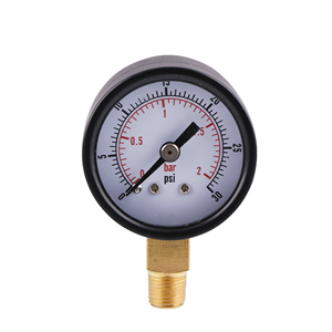 40mm Radial Black Steel Case Pressure Gauge Cast <b>Iron</b> for Industrial Measurement - Product Image 1
