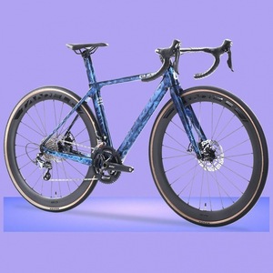 Bicicletta da corsa professionale in fibra di carbonio da strada a <span class=keywords><strong>10</strong></span> velocità 700 * 28C pneumatico Ultra-leggero 9.9KG bici per la guida a lunga distanza - Product Image 6