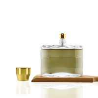 Vente en gros d'échantillons gratuits de flacons de parfum en verre de luxe à fond épais et de forme ronde de 100 ml avec atomiseur