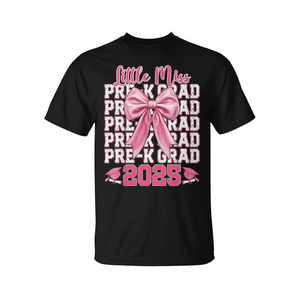 Camiseta de Graduación para Niñas Little Miss Pre K Grad 2025, Manga Corta, Cuello Redondo, Impresión Digital - Product Image 2