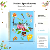 Cahier à spirale imprimé personnalisé avec logo doré pour la planification quotidienne hebdomadaire des achats de voyage de fitness et le catalogue de calendrier