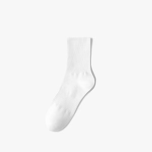 Kaus kaki katun dasar sehari-hari uniseks, kaus kaki olahraga anti-bau keringat anti-bakteri betis pendek perahu bantalan - Product Image 1