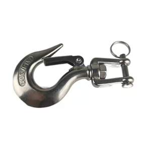 Crochet de levage pivotant en acier inoxydable 304/316, 360° °   Rotation, loquet de sécurité, anti-corrosion, pour levage industriel maritime - Product Image 4
