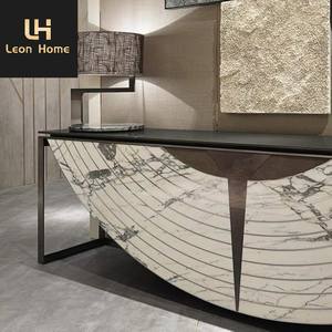 Su misura di Lusso <span class=keywords><strong>Soggiorno</strong></span> Ingresso Marmo Naturale Semicircolare Casa di Moda <span class=keywords><strong>Lungo</strong></span> <span class=keywords><strong>E</strong></span> <span class=keywords><strong>Stretto</strong></span> Console Da Tavolo - Product Image 4