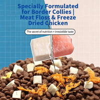 Mincies de viande et fibres de viande pour chiens, formule hypoallergénique, gain musculaire et renforcement osseux, haute palatabilité, pour toutes les races, universel