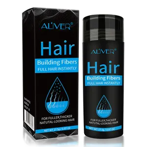 ALIVER Hair Powder Spray Includes Black Hair Thickening Fibers Spray Applicator Pump Nozzle Hair Building Fibers