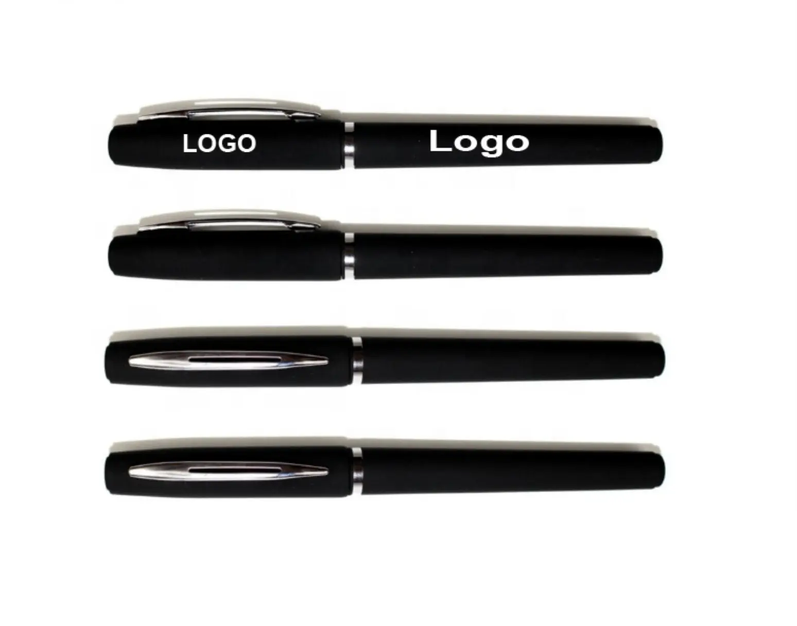 Envanter promosyon ucuz kaliteli özel Logo ile 0.5mm İpucu nötr kalem jel mürekkep kalemi