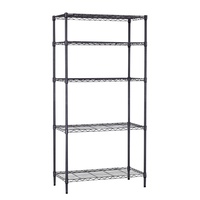 Étagère de rangement en fil métallique multi-usages à 5 niveaux, résistante à la rouille, réglable, robuste, organisateur de rangement pour la maison