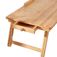Multifunktions faltbarer Bambus Holz Frühstück Serviert ablett Flexibler Tisch mit Schublade für Wohnzimmer Schlafzimmer