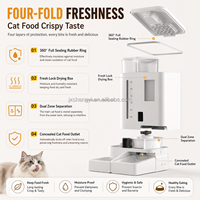 Distributeur de nourriture intelligent pour animaux de compagnie avec caméra et option de charge, WiFi, télécommande, écologique, moderne, capacité de 5 L, pour chats d'intérieur