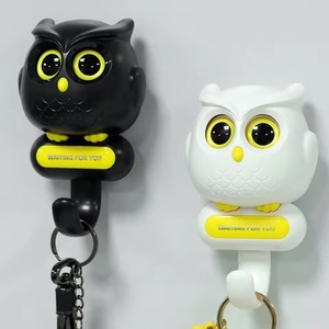 Sáng Tạo Tường Móc Áo Tự Động Mở Đôi Mắt Đóng Owl Key Chủ Móc Chìa Khóa Móc Lưu Trữ Móc Cho Treo Khăn Mũ Áo Túi Chìa Khóa - Product Image 5
