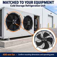 Ventilateur axial à haut débit de 16 pouces (400 mm) avec rotor externe pour unité de réfrigération de chambre froide