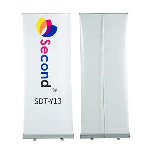 Advertising Display Standard E Aluminum Feet Custom Logo Rolling Retractable Roll Up Banner Stand