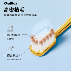 Cepillo de Dientes OralGos Royal Shine, Paquete de 6, Cerdas Ultra Suaves, Limpieza Profunda Suave, Eliminación de Placa, Manual para Adultos - Product Image 5