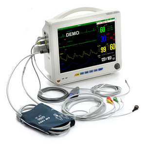 Moniteur patient multiparamètres 12,1 pouces de qualité supérieure pour la surveillance des signes vitaux, de la fréquence cardiaque et de la pression artérielle, appareil ECG portable - Product Image 4