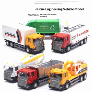9 Modelli di Veicoli da Costruzione in Metallo, <span class=keywords><strong>Camion</strong></span> dei Pompieri, Escavatori, <span class=keywords><strong>Camion</strong></span> <span class=keywords><strong>della</strong></span> <span class=keywords><strong>Spazzatura</strong></span>, Auto <span class=keywords><strong>Giocattolo</strong></span> in Scala 1:50 - Product Image 2