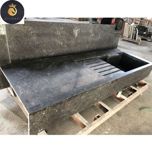 Comptoir en dalle de calcaire <span class=keywords><strong>bleu</strong></span> foncé imperméable pour la cuisine - Product Image 1