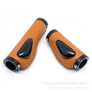 Puños para manillar de bicicleta de 22,2 mm con absorción de impactos para bicicletas de montaña, de cuero con agarre cómodo de silicona - Product Image 3