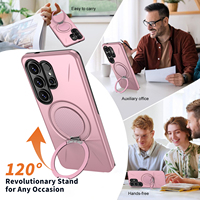 360 °   Funda Giratoria con Soporte para Teléfono Samsung S26 Ultra S25 FE S24 Plus S23 A05 A16 A17 A26 A27, Magnética y Anti-Caídas
