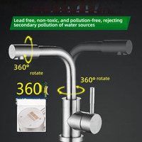 Wayon Salle De Bains Douche Lavabo Lavabo Lavabo Pivotant Bras Mécanique Robinet En Acier Inoxydable Robinet D'eau Froide Et Chaude