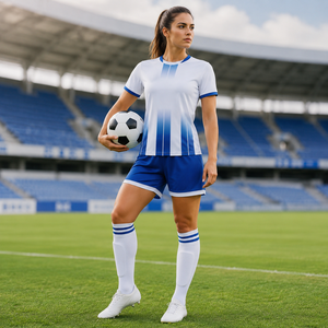 Seragam Sepak Bola Pria Custom, Jersey Sublimasi, Training Sport, Kaos & Celana Pendek Cepat Kering, Set Seragam Sepak Bola Dewasa - Product Image 2