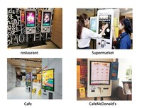 Service de restauration rapide en argent imprimé, terminal automatique, pour bâtonnets, paiement, billets d'argent
