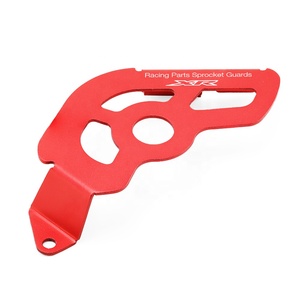 Accessoires de moto : Protection de pignon avant en aluminium pour course, cache-chaîne moteur pour XR400R, rouge, en aluminium CNC - Product Image 5