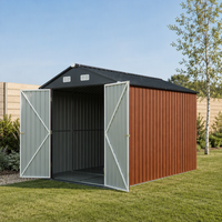 Abri de voiture métallique entièrement fermé, abri de voiture en acier, remise de rangement extérieure, garage de jardin, abri de stationnement pour véhicule, imperméable et antirouille