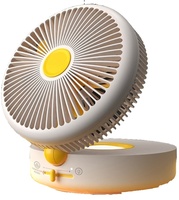 Veilleuse led multifonctionnelle avec chargeur Usb, ventilateur pliable avec 9 clips pour bureau, Table de camping