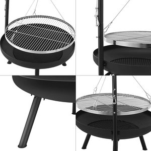 2 1 Charcoal Tripod Hanging <strong>BBQ</strong> Grill Adjustable Heavy Duty Eco-Friendly Wood Burning Outdoor Campfire Cooking Stand <strong>Fire</strong> <strong>Pit</strong> - Product Image 4