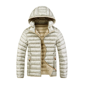 Nuovo Cappotto Sportivo Imbottito da Uomo YZ con Cappuccio - Giacca in Piuma con <span class=keywords><strong>Motivi</strong></span> Leopardati e Fiori di Prugna - Product Image 2