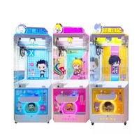 Machine de jeu d'arcade à monnayeur ACS Source Factory avec garantie 1 an, mini grue attrayante pour attraper poupées en peluche, en métal et plastique
