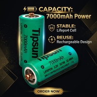 Cellule LiFePO4 Tipsun 32700 3.2V 7000mAh, capacité ultra-élevée, sortie stable, batterie rechargeable