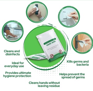 Paquets de lingettes individuelles antibactériennes tout usage de taille de voyage Lingettes désinfectantes pour les mains à l'alcool 75% - Product Image 5