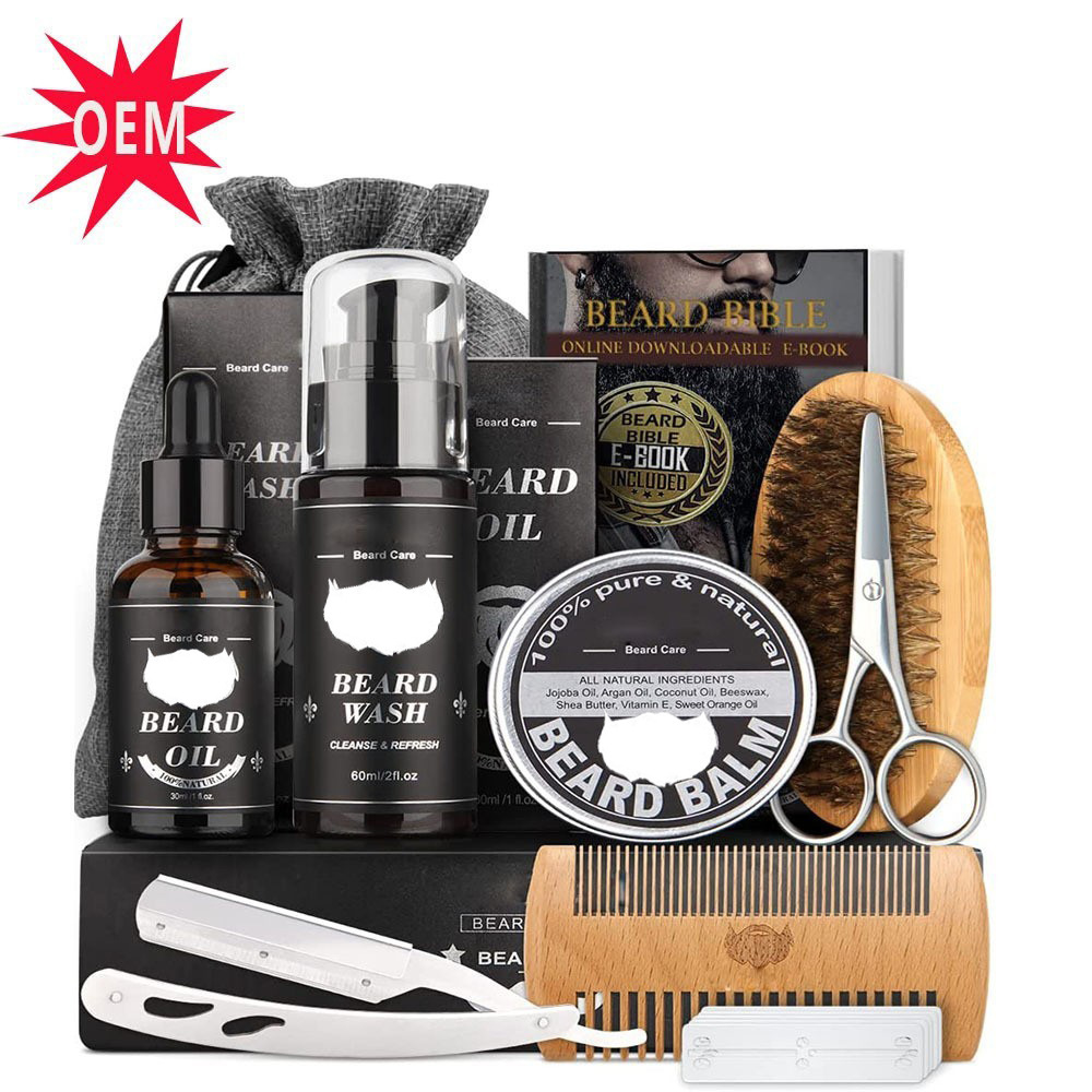 Ensemble de soins pour barbe 9 pièces