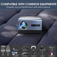 Projecteur de plafond 4K, projecteur intelligent de cinéma 4K Android avec haut-parleurs, 500 ANSI, meilleure qualité d'image, téléchargement d'applications, Data Show Beamer