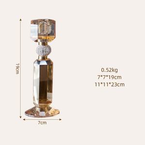 Portacandele da pavimento in vetro unico a forma di loto per la decorazione della casa di san valentino - Product Image 6
