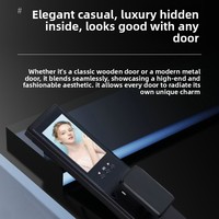Serrure de porte intelligente antivol avec interphone visuel à reconnaissance d'empreintes digitales