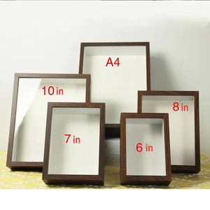 Bán buôn hiện đại Mộc mạc retro phong cách đơn giản MDF khung ảnh hiển thị hình ảnh bằng gỗ khung bóng hộp A4 4x6 5x7 8x10 có sẵn - Product Image 1