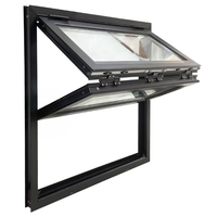 Puertas y Ventanas de Doble Vidrio con Revestimiento Resistente a Huracanes, Diseño Moderno de Alta Calidad, Gris, Horizontal, para Casas y Cocinas