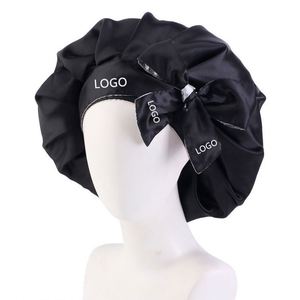 Bonnets et foulards personnalisés en gros avec logo, bonnet de nuit double couche, sangle réglable, bonnet en satin réversible avec lien - Product Image 1