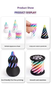 Nouveauté 2025 Jouet rotatif de décompression imprimé en 3D, en spirale tridimensionnelle, jouets éducatifs pour enfants, pour la décoration et la vente en gros - Product Image 6