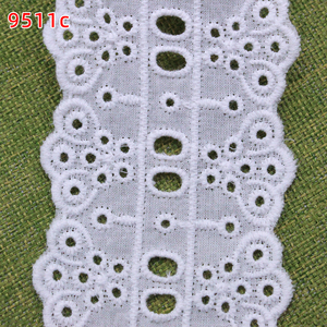 ลูกไม้ฉลุลายคุณภาพสูงแบบเส้นเล็ก สามารถร้อยริบบิ้นได้ สีธรรมชาติ ทำจากผ้าฝ้าย - Product Image 6