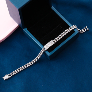 Custom 925 Sterling Silver 6mm Cuban Link Bracelet for <b>Men</b> Moissanite Diamond Gold Plating Hip Hop Chain Link Jewelry Gift - Product Image 2