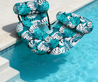Chaise de piscine gonflable confortable à 3 tubes avec tissu à séchage rapide pour la détente en plein air