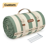 Tapete de Picnic Impermeable con Logotipo Personalizado LD, Plegable, Extra Grande, de 3 Capas, Colchoneta de Espuma para Exteriores, Manta de Picnic para Playa, Tapete de Camping